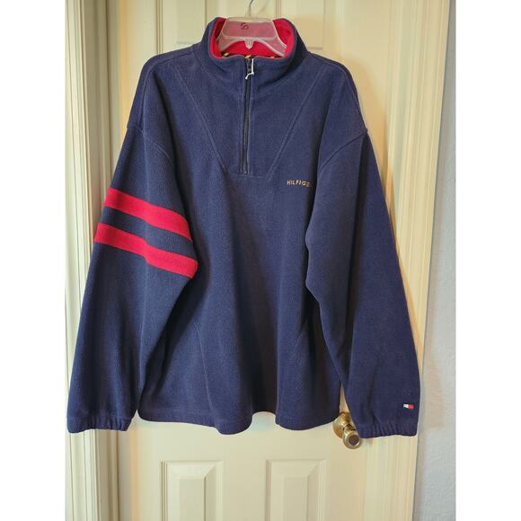 Vintage Tommy Hilfiger 1/4 Zip Fleece Pullover Sweater - Picture 1 of 5